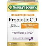 Nature's Bounty Probiotics Pills Controlled Delivery Dietary Supplement, Supports Digestive and Intestinal Health, 30 Caplets