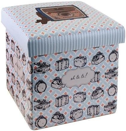 Caja Taburete Retro Camara Fotos 33x33 cm: Amazon.es: Hogar