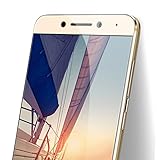 Le Pro 3 Screen protector, MicroP(TM) Full Screen 9H Hardness Ultra-thin Tempered Glass Front LCD Screen Protector for LeTV LeEco Le Pro 3 (Gold full coverage)