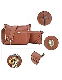 Dasein - Bolso 2 en 1 de piel vegana para el hombro, escarcho, bandolera o bolsa de cosméticos