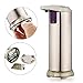Automatic Soap Dispenser, Touchless Stainless Steel Soap Dispenser with Sensor Fingerprint Resistant and Waterproof Base for Kitchen Bathroom Sanitizer Shampoo