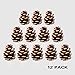 Natural Pine Cones, SOMAN 2.4 Inch Tall Real Snow Pinecones Ornaments for Christmas Decorations Set of 12
