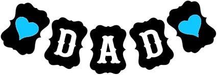 Amazon Com Tinksky Happy Birthday Daddy Banner Love Heart Dad