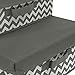 Sorbus Storage Organizer Basket Set with Lids, Chevron Fabric Baskets for Household Essentials, Foldable & Portable for Nursery, Closet, and More