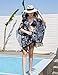 Women's Floral Kimono Cover Up - Lightweight Leopard Chiffon Beachwear for Bikini,Cardigan and Swimwear(One Size,Black)