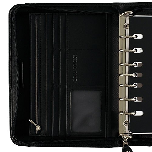 Day-Timer 82151 Verona Leather Starter Set, 5 1/2 x 8 1/2, Black Cover