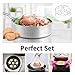 Instant Pot Accessories Set Fits 5,6,8Qt Instant Pot Pressure Cooker 5 Pcs with Steamer Basket, Egg Steamer Rack, Non-Stick Springform Pan, Steaming Stand, 1 Pair Silicone Cooking Pot Mitts