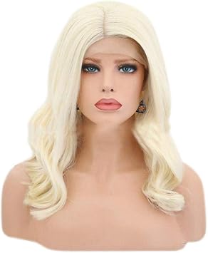 Amazon Co Jp かつらファッション女性フロントレース女性マイクロロール長髪光中巻き毛インチ女性高品質かつら スポーツ アウトドア