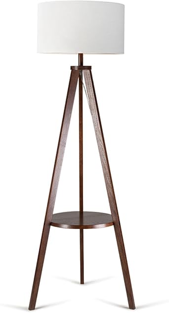Ql Standard Lamp Modern And Minimalist Wooden Floor Lamp For Study Living Room Bedroom Bedside Vertical European Concise Modern Style With Foot Switch And Table Decorative Lighting Fixtures Without Bu Amazon Co Uk Lighting