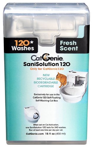 CatGenie 120 SaniSolution SmartCartridge, Fresh Scent, 15 Fluid Ounce by CatGenie