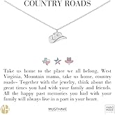 Western Cowboy Hat Necklace for Women, Matte Finish, MUSTHAVE 18K Gold Plated Brass Pendant, Minimalist Country Style Jewelry, Handmade in Korea, Message Card, 16+2 inch, Birthday, BFF, Unisex (White Gold)