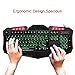 FARSIC Adjustable LED Backlight Wired Mechanical Gaming Keyboard, Full Keys Anti-Ghosting - Black
