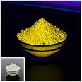 Blacklight Invisible Fluorescent Powder Pigment, Visible only at UV 365 nm Black Light Water Based (Yellow, 0.35 oz(10 g))