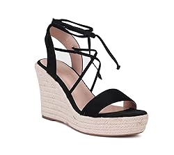 SUMOJIU Women's Wedge Platform Espadrille Open Toe