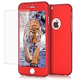 iPhone 6S Plus/6 Plus Case, KAMII Ultra Thin Full Body Coverage 360 Degree All-round Protection Hard Slim Case with Tempered Glass Screen Protector for iPhone 6S Plus/6 Plus 5.5 inch (Red)