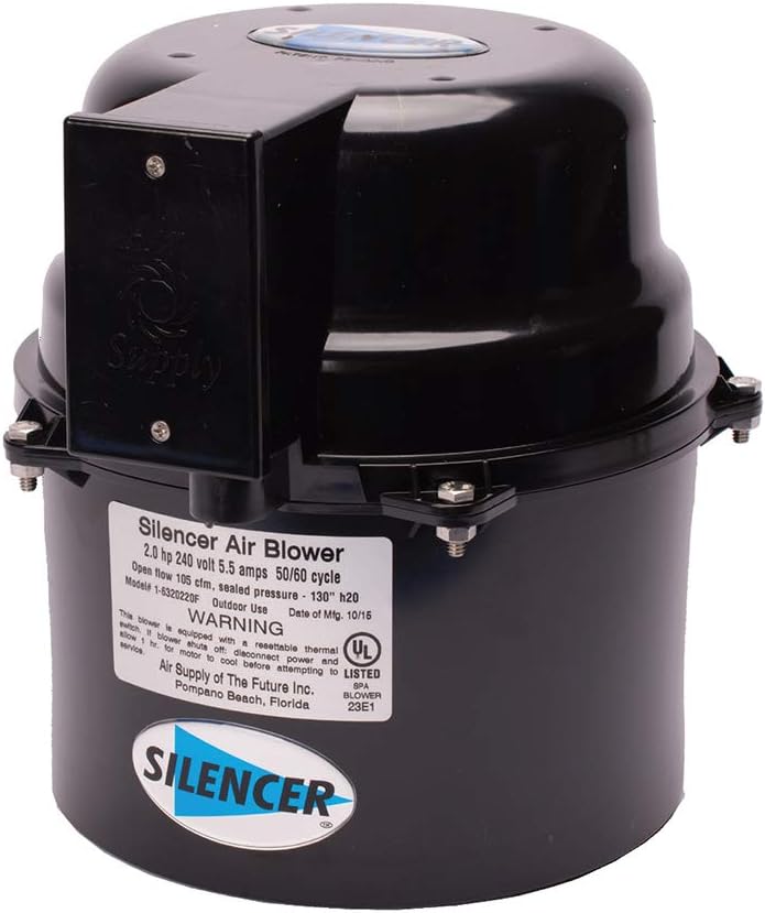Lavett Air Supply Silencer Blower Motor 1.0HP 240V 2.4 AMPS