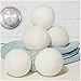 Wool Dryer Balls, Natural Organic Laundry Fabric Softener Save Drying Time Reduce Wrinkle,Reusable Hypoallergenic Baby Safe and Unscented,Better Alternative to Plastic Ball Liquid Softener-6 Pack