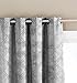 HLC.ME Redmont Lattice Pattern Thermal Insulated Energy Efficient Room Darkening Privacy Blackout Grommet Curtain Panels for Bedroom - Light Blocking - Set of 2 Panels (52 x 84 Inch Long, Light Grey)