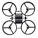 LHI RC Quadcopter Frame Black and 8pcs Propellers Blue for Tiny Whoop Blade Inductrix or Eachine E010