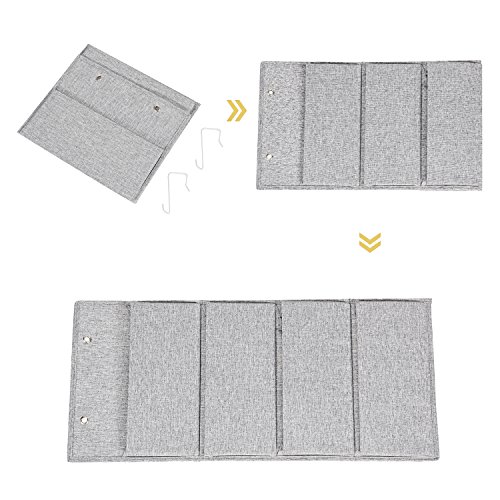 Over The Door Office Organizer, MaidMAX Wall Mount Fabric Office Supplies Storage Organizer with 4 Pockets for File Folders Notebooks Planners