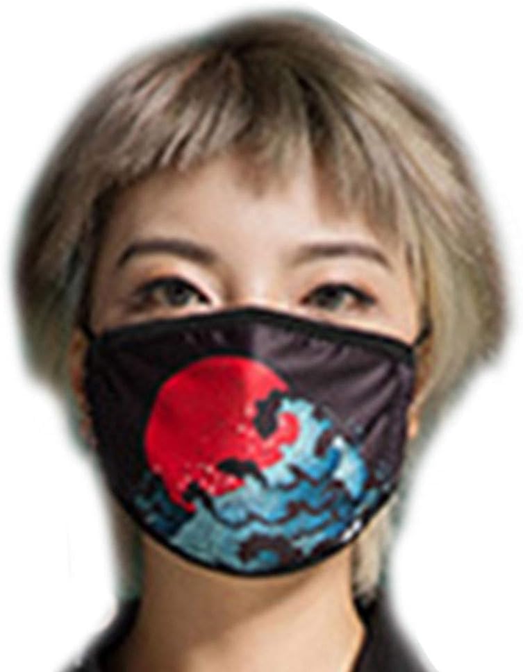 Tyjie Face Protection Mask 20 Types Creative Unisex Dustproof Washable Printing Adjustable Streetwear Home