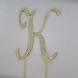 Rhinestone GOLD Crystal Covered Monogram Letter