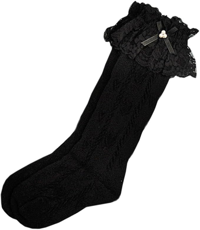 ハイソックスf ジョリー 黒 子供 靴下 女の子 ソックス フォーマル キッズ 子供靴下 入園式 卒園式 入学式 発表会 日本製 リトルプリンセス Little Princess 22 24cm ソックス 通販 Amazon