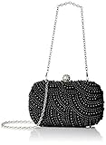 BMC Faux Pearl Encrusted Hard Case Evening Clutch-Pearled All Over Collection