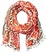 D&Y Women's Dotted Leaves with Pom Trim Scarf