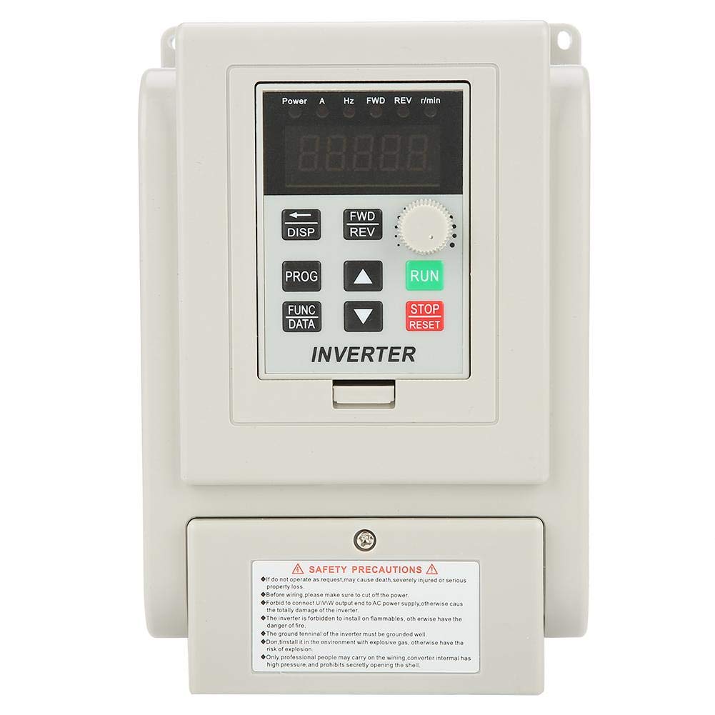 Variable Frequency Drive, 220VAC Variable Frequency Drive VFD Speed Controller for Single-Phase 1.5kW AC Motor, VFD Inverter Frequency Drive CNC Drive Converter