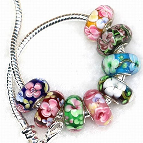 HYBEADS 4pcs Lampwork Murano beads charm fit for Snake Chain bracelet And European Bracelet HYBEADS 4pcs Lampwork Murano beads charm fit for Snake Chain bracelet And European Bracelet