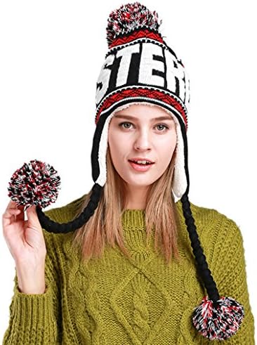 Miria Women's Thick Sherpa Warm Pom Pom Ball Ear Flaps Fleeced Lining Skull Beanie Caps