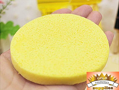 image for Gold Cosmetics & Supplies (50 PIECES) Facial Sponge Cosmetics Round, Y
