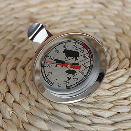JDgoods Food/Meat Instant Read Stainless Steel Thermometer, Pocket Size Kitchen Cooking Oven Food Candy Thermometer for Oil Deep Fry BBQ Grill Smoker Thermometer - Thumbnail 2