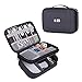 BUBM Electronic Organizer, Double Layer Travel Gadget Carry Bag for Cables, Plugs, Earphone, Flash Hard Drive and More--a Sleeve Pouch for iPad Mini(Medium, Black)