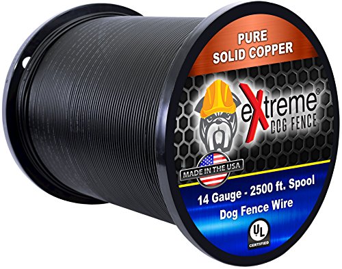 Extreme Dog Fence Industrial Grade Dog Fence Wire – 2500 Feet of Thickest Longest Lasting Electric Dog Fence Wire Available -14 Gauge (AWG) UV Resistant and Submersible