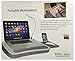LapDesk Memory Foam Portable Workstartion, With USB Light And Mouse Deck/Phone Holder That Slides Left Or Right Silverthumb 2
