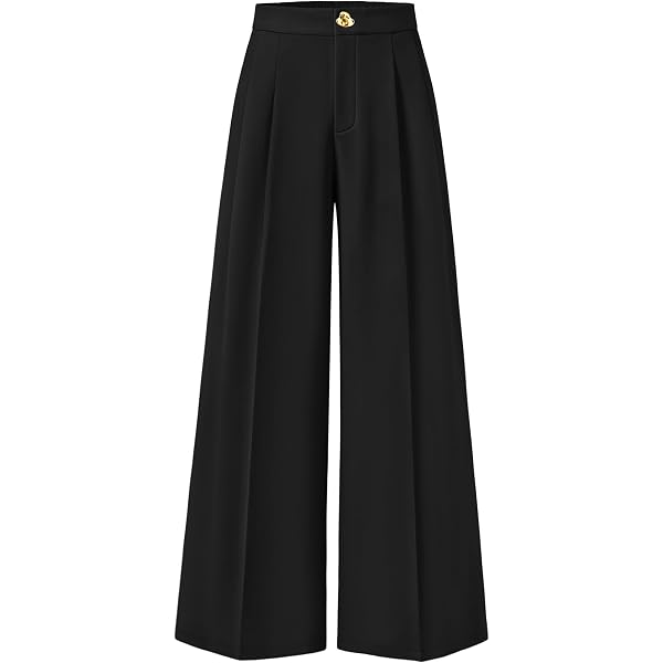 ZESICA Women's Wide Leg Striped Palazzo Pants 2026 High Waist