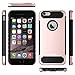 MASCHERI For iPhone 6 / 6S Case [Carbon Fiber Design] Shock Absorption Protective Dual Layer Military-Grade Defender Hybrid Case Cover for Apple iPhone 6 / 6S - Rose Gold