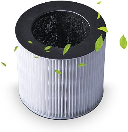 Air Purifier with HEPA Filter - Portable Quiet Mini Air Purifier Ionizer to Reduce Mold Odor Smoke for Desktop Small Room up to 50 Sq Ft - Travel Air Purifiers for Allergies (Hemp filter replacement)