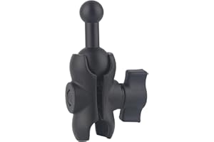 RIGDANCE 1 inch to 17mm Ball Adapter for RAM Mounts B Size Double Socket Arm, Compatible with Garmin GPS Bracket, 25mm Female Socket to 17mm Male Ball (2.4" Short Arm)