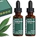 (2 Pack) Organic Hemp Oil Extract for Pain Relief and Sleep, 25000mg of Organic Hemp Extract for Natural Pain Relief by Herb Revolution - 100% Natural Relax Hemp Drops, Peppermint - 1 oz Per Bottle