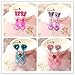 Clip-on Earrings for Kids,4pc Girl Clip-on Earrings Ear Clip Drop Earrings for Pretend Play Princess Girl Party Favor Birthday Gift Heart- Butterfly - Shaped Clip-on Earrings Value Set