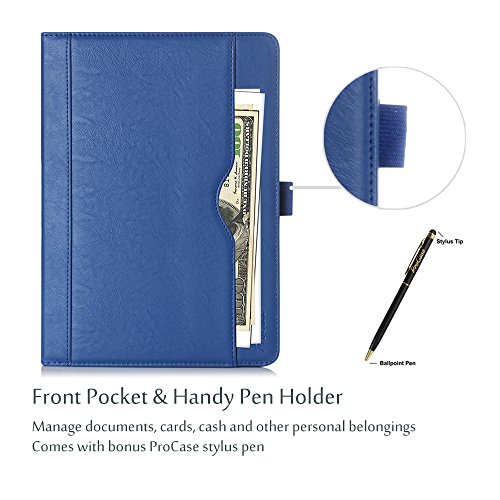 iPad Pro 9.7 Case - ProCase Stand Folio Case Cover for Apple iPad Pro 9.7 Inch 2016, with Multiple Viewing Angles, Document Card Pocket (Navy Blue)