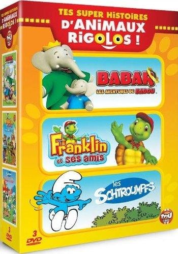 Tes Super Histoires D'animaux Rigolos - Babar, Les Aventures De Badou + Franklin Et Ses Amis + Les Schtroumpfs - Pack