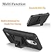 LG Aristo Case, LG Phoenix 3 Case, LG Fortune Case, LG Rebel 2 LTE Case, LG Risio 2 Case, LG K8 2017 Case, [Combo Holster] Shockproof Kickstand with [HD Screen Protector] Circlemalls Stylus Black