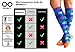 Compression Socks (1 pair) for Men & Women by INFINITY - BEST for Running, Nurses, Shin Splints, Flight Travel, & Maternity Pregnancy - Boost Athletic Stamina & Recovery (Sky Dots, L/XL)