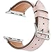 LEUNGLIK Watch Band for Apple Watch 38mm 40mm Watch Wristbands Dressy Classic Replacement Bands Compatible for iWatch Series 4/Series 3/Series 2/Series 1 with Sliver Stainless Steel Adapters(Pink)