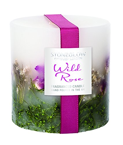 Stoneglow Botanics Wild Rose Fat Pillar Candle