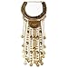 SUMAJU Statement Necklace, Beads Coin Fringe Statement Necklace Gold Tone Bohemian Ethnic Tribal Boho
